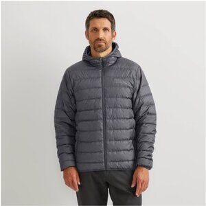 EDDIE BAUER Cirruslite Down Fill Hooded Jacket | Mens XLT | Gray Water Resistant